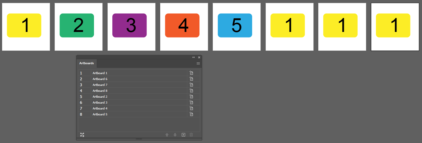 Add 3 artboards by copying artboard #1.
