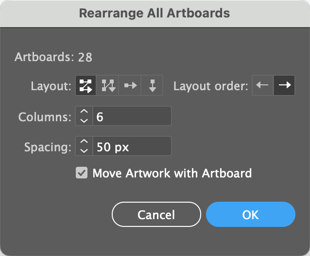Rearrange All Artboards