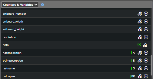 Export Counter-Variables