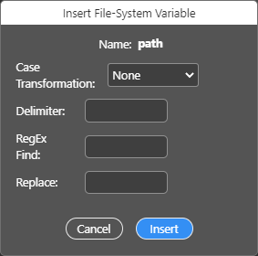 Filesystem 'path' Counter-Variable