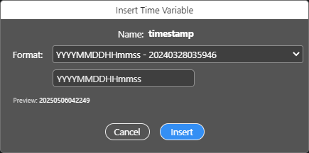 Timestamp Counter-Variable