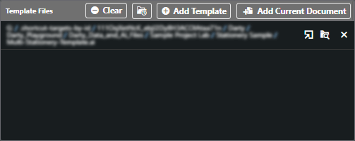 Export Templates table