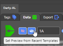 Preview-From Template History Button
