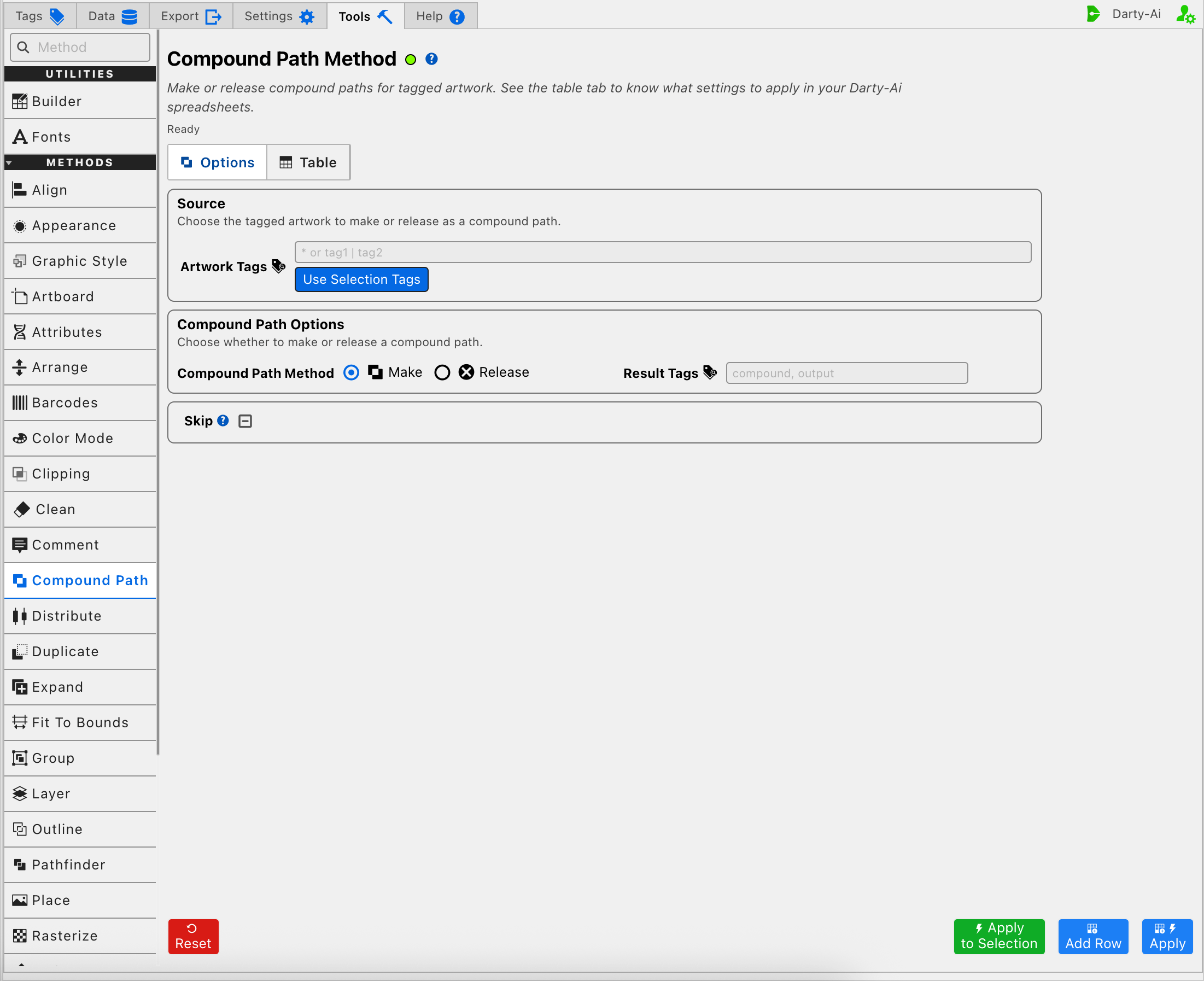 Compound Path editor in Make mode